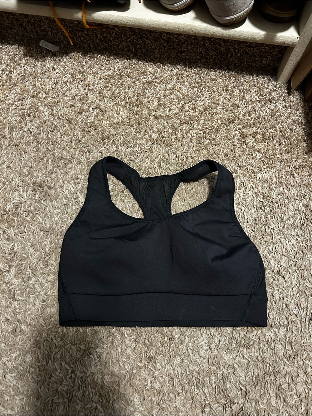 Athleta Black Racerback Sports Bra